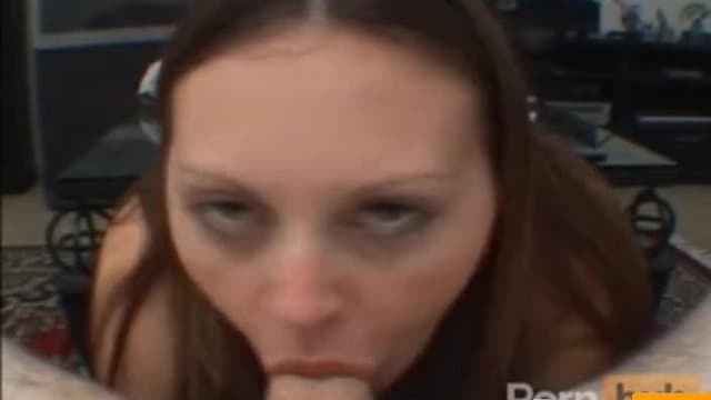 Julie Ann blowing his cock thumbnail