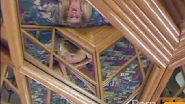 Blonde Teen playing on her bed thumbnail